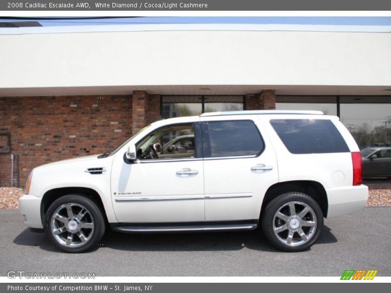 White Diamond / Cocoa/Light Cashmere 2008 Cadillac Escalade AWD