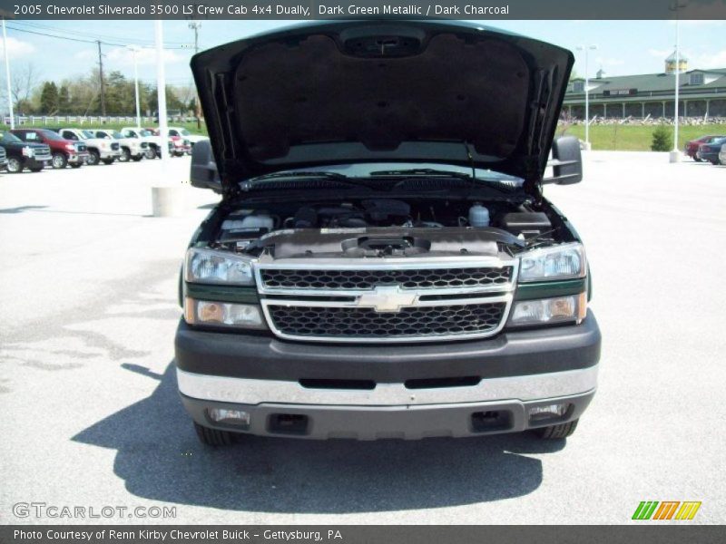 Dark Green Metallic / Dark Charcoal 2005 Chevrolet Silverado 3500 LS Crew Cab 4x4 Dually