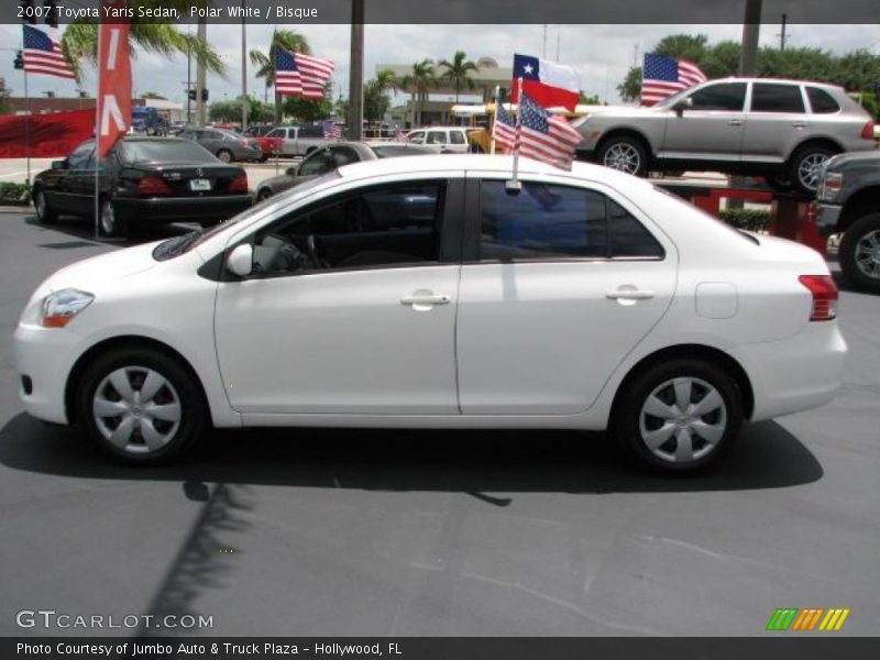 Polar White / Bisque 2007 Toyota Yaris Sedan