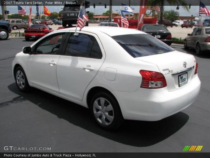 Polar White / Bisque 2007 Toyota Yaris Sedan