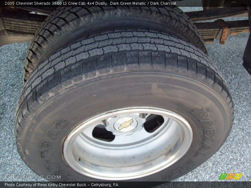 Dark Green Metallic / Dark Charcoal 2005 Chevrolet Silverado 3500 LS Crew Cab 4x4 Dually