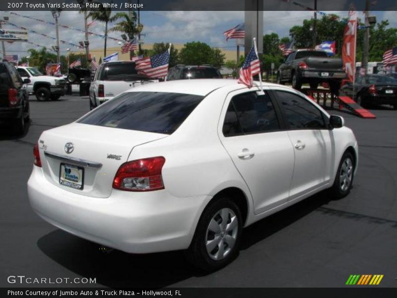 Polar White / Bisque 2007 Toyota Yaris Sedan