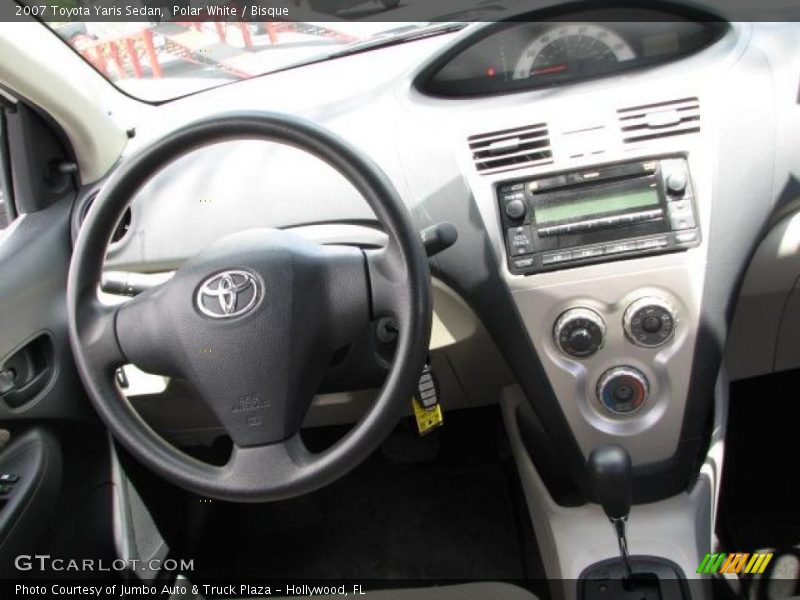 Polar White / Bisque 2007 Toyota Yaris Sedan