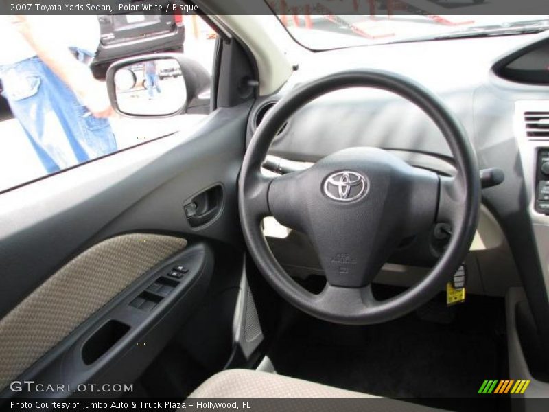 Polar White / Bisque 2007 Toyota Yaris Sedan