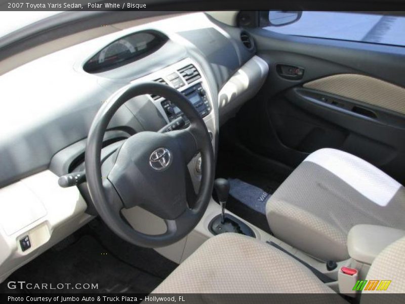 Polar White / Bisque 2007 Toyota Yaris Sedan
