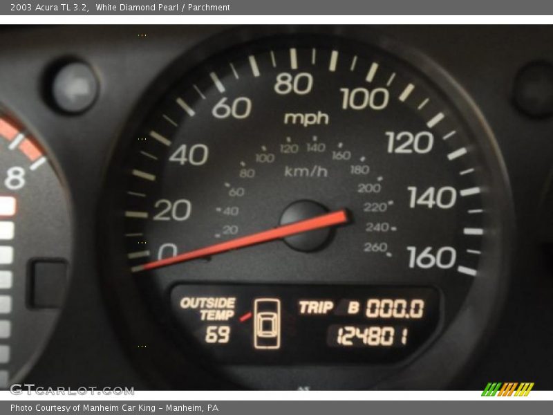 White Diamond Pearl / Parchment 2003 Acura TL 3.2