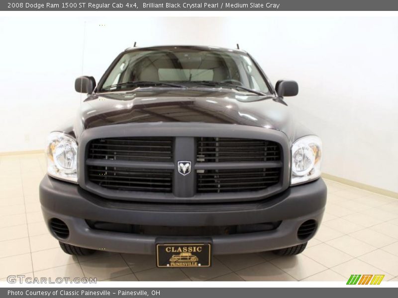 Brilliant Black Crystal Pearl / Medium Slate Gray 2008 Dodge Ram 1500 ST Regular Cab 4x4