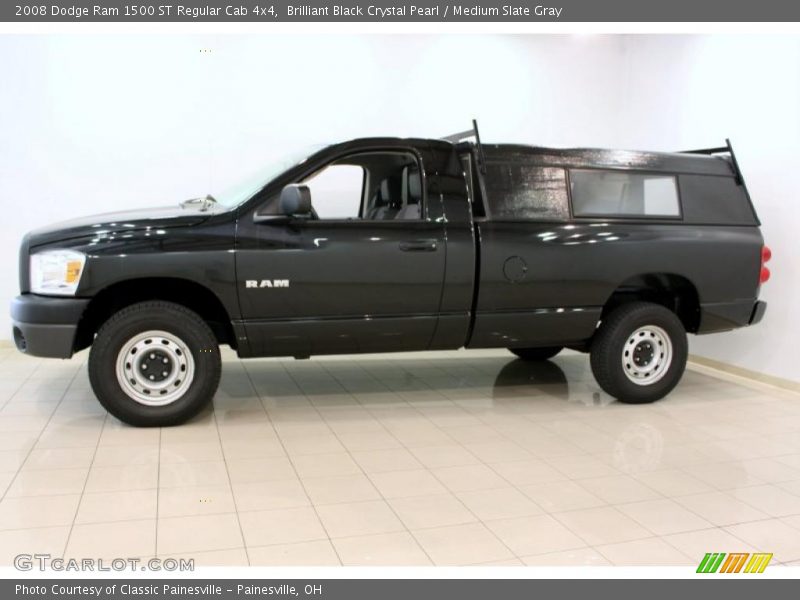 Brilliant Black Crystal Pearl / Medium Slate Gray 2008 Dodge Ram 1500 ST Regular Cab 4x4