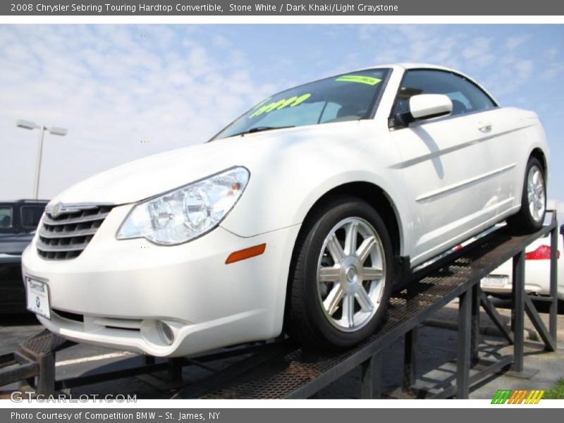 Stone White / Dark Khaki/Light Graystone 2008 Chrysler Sebring Touring Hardtop Convertible