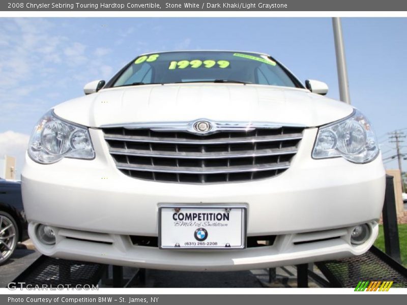 Stone White / Dark Khaki/Light Graystone 2008 Chrysler Sebring Touring Hardtop Convertible