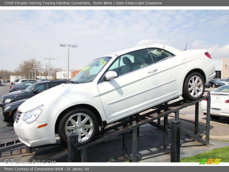 Stone White / Dark Khaki/Light Graystone 2008 Chrysler Sebring Touring Hardtop Convertible