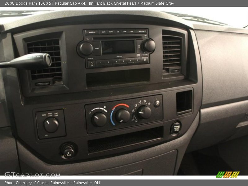 Brilliant Black Crystal Pearl / Medium Slate Gray 2008 Dodge Ram 1500 ST Regular Cab 4x4