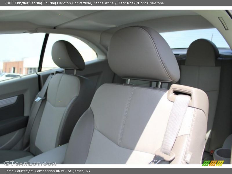 Stone White / Dark Khaki/Light Graystone 2008 Chrysler Sebring Touring Hardtop Convertible