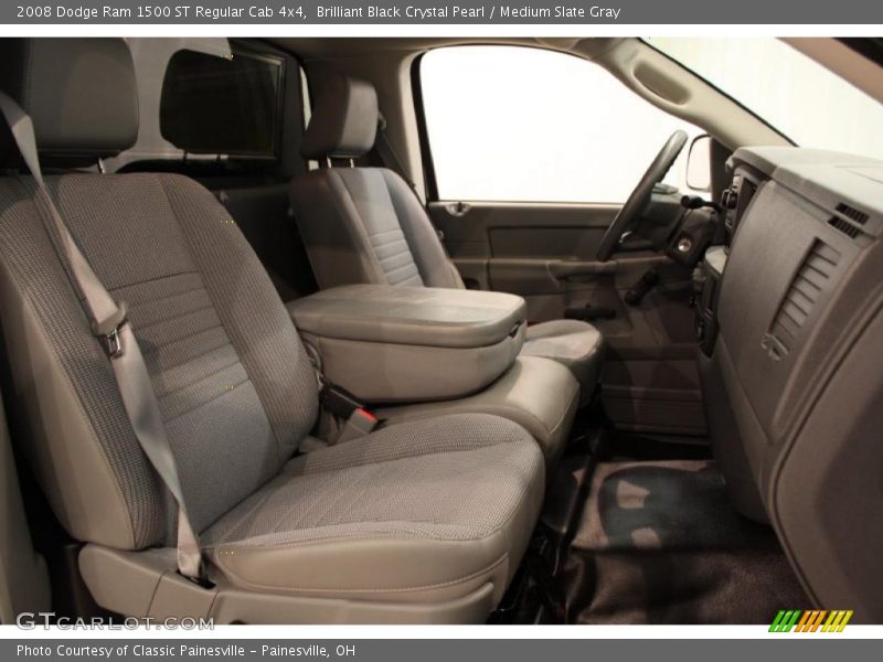 Brilliant Black Crystal Pearl / Medium Slate Gray 2008 Dodge Ram 1500 ST Regular Cab 4x4
