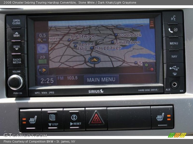 Navigation of 2008 Sebring Touring Hardtop Convertible