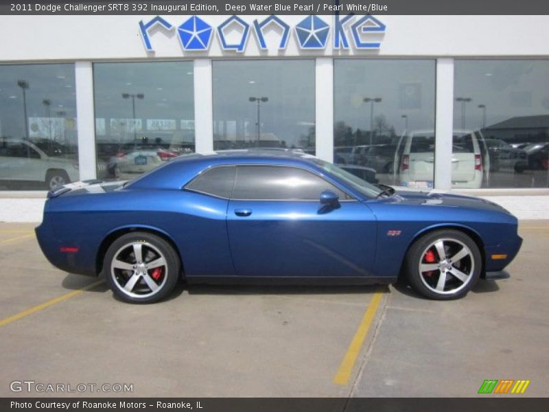 Deep Water Blue Pearl / Pearl White/Blue 2011 Dodge Challenger SRT8 392 Inaugural Edition