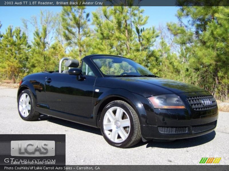 Brilliant Black / Aviator Gray 2003 Audi TT 1.8T Roadster