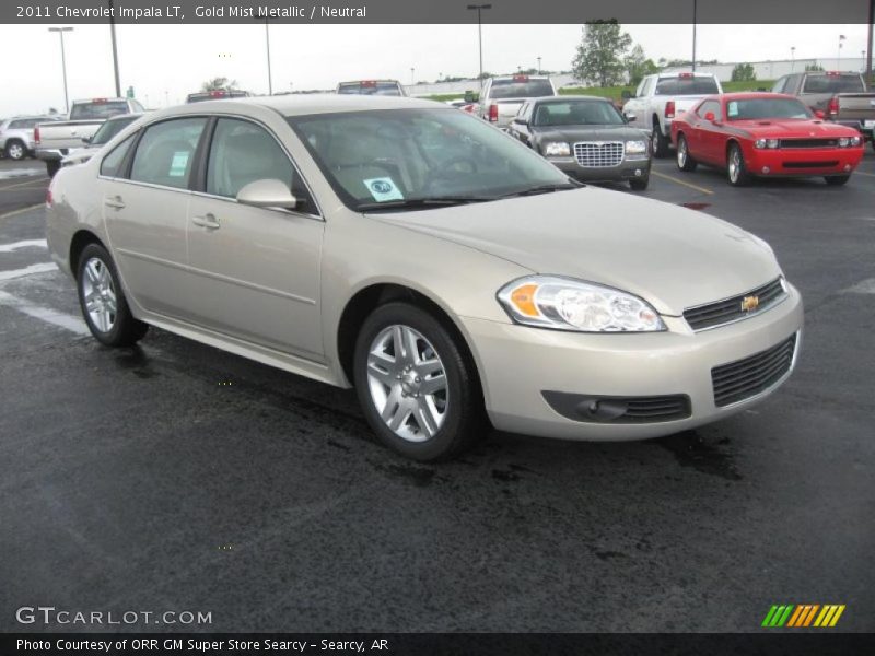 Gold Mist Metallic / Neutral 2011 Chevrolet Impala LT