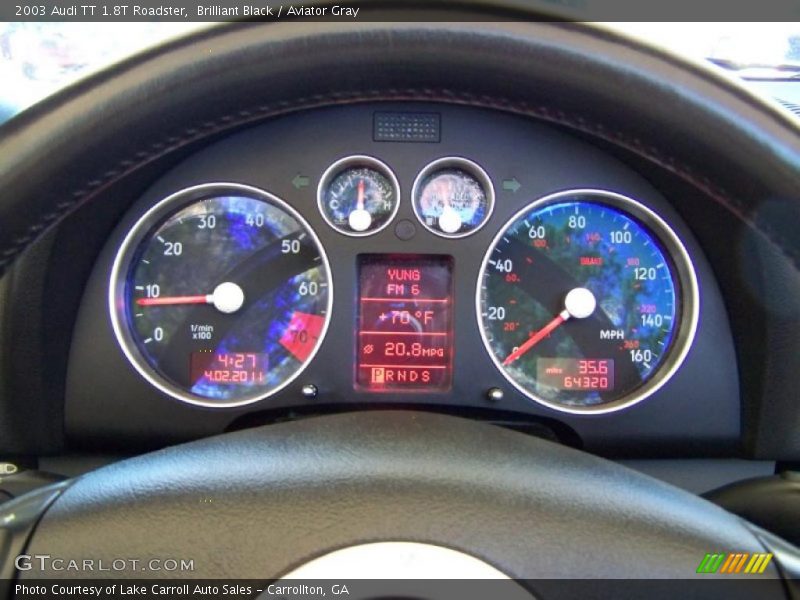 Brilliant Black / Aviator Gray 2003 Audi TT 1.8T Roadster