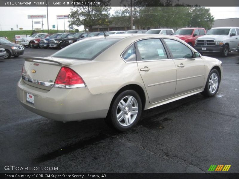 Gold Mist Metallic / Neutral 2011 Chevrolet Impala LT