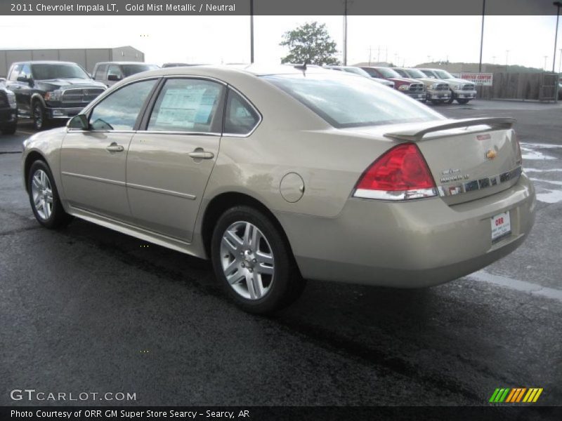 Gold Mist Metallic / Neutral 2011 Chevrolet Impala LT