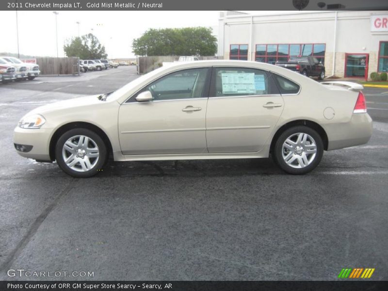 Gold Mist Metallic / Neutral 2011 Chevrolet Impala LT