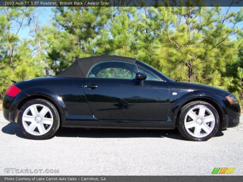 Brilliant Black / Aviator Gray 2003 Audi TT 1.8T Roadster