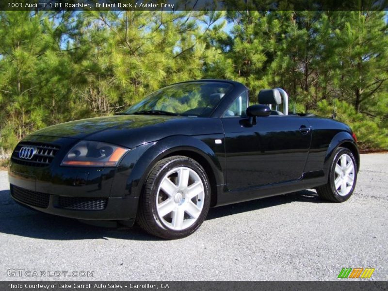 Brilliant Black / Aviator Gray 2003 Audi TT 1.8T Roadster