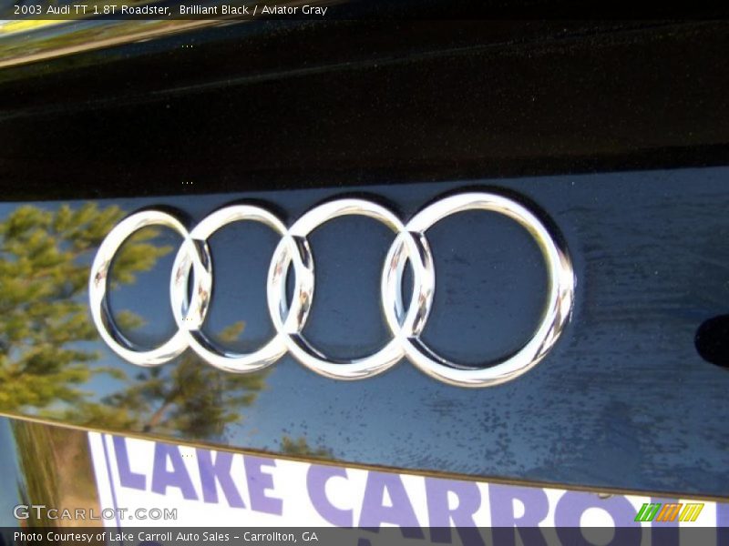 Brilliant Black / Aviator Gray 2003 Audi TT 1.8T Roadster