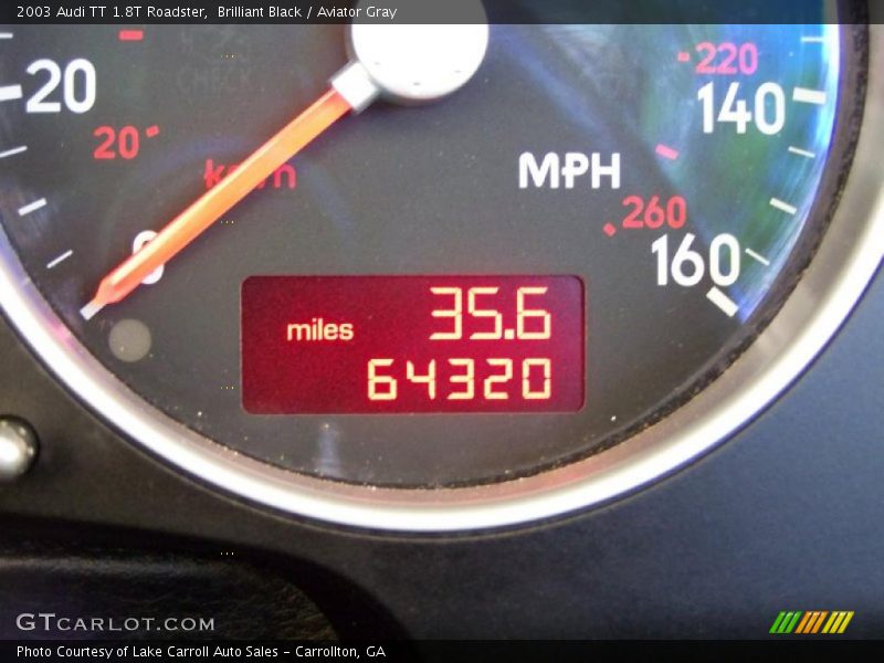 Brilliant Black / Aviator Gray 2003 Audi TT 1.8T Roadster