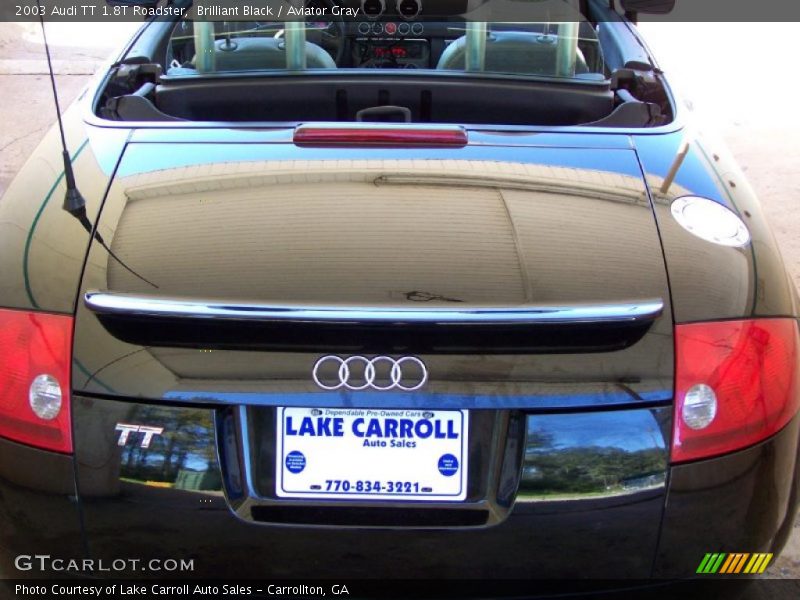 Brilliant Black / Aviator Gray 2003 Audi TT 1.8T Roadster