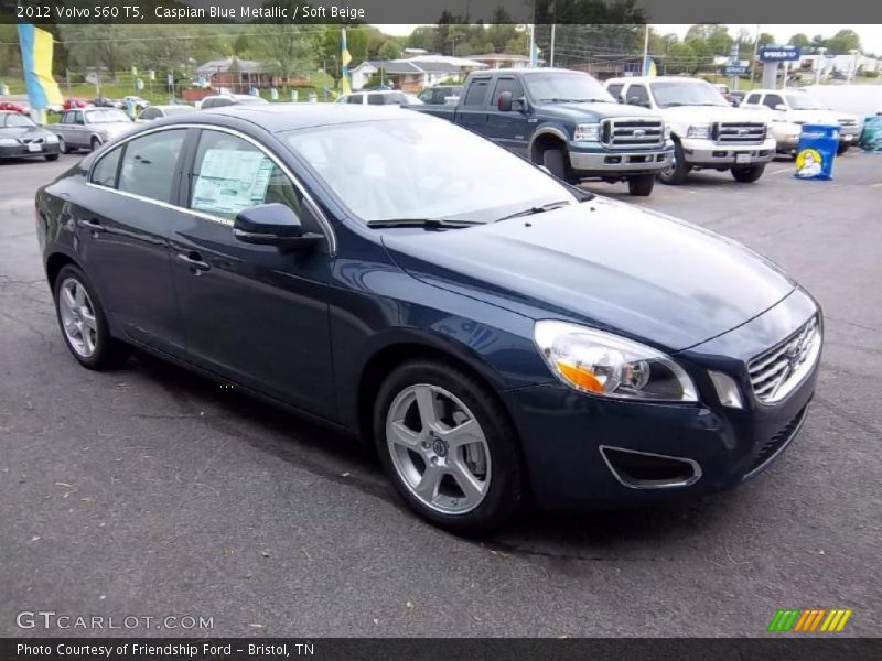 Caspian Blue Metallic / Soft Beige 2012 Volvo S60 T5