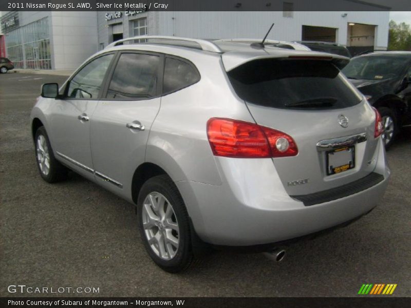 Silver Ice Metallic / Gray 2011 Nissan Rogue SL AWD