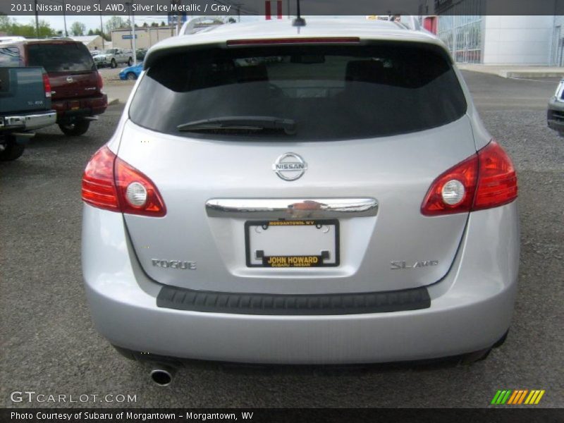 Silver Ice Metallic / Gray 2011 Nissan Rogue SL AWD