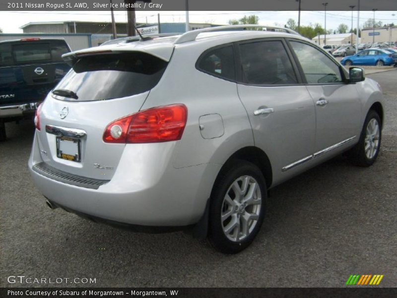 Silver Ice Metallic / Gray 2011 Nissan Rogue SL AWD
