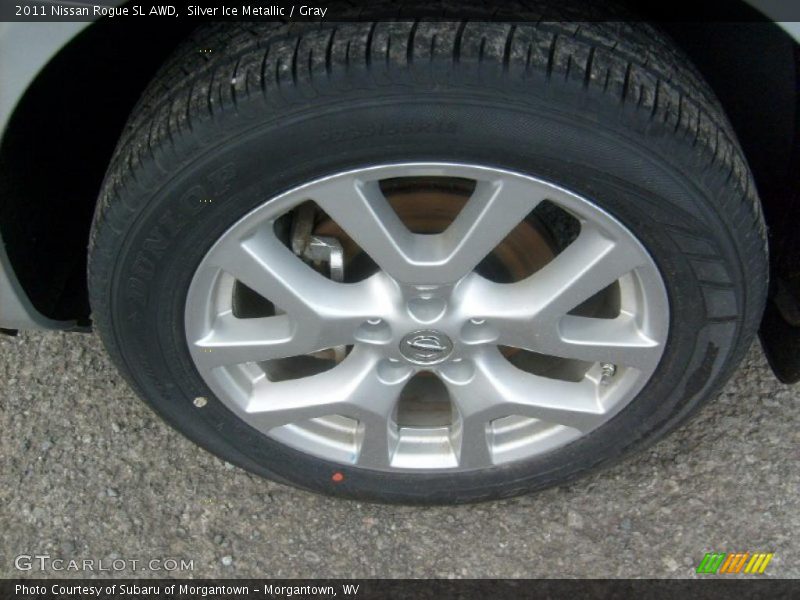 Silver Ice Metallic / Gray 2011 Nissan Rogue SL AWD
