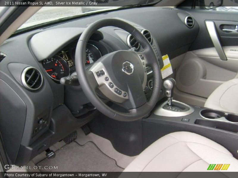 Silver Ice Metallic / Gray 2011 Nissan Rogue SL AWD