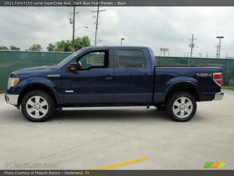 Dark Blue Pearl Metallic / Black 2011 Ford F150 Lariat SuperCrew 4x4