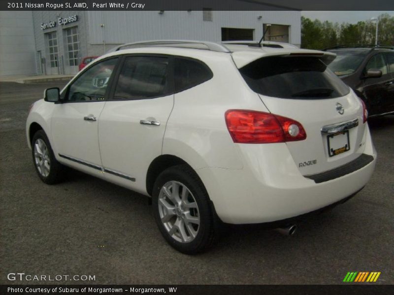 Pearl White / Gray 2011 Nissan Rogue SL AWD