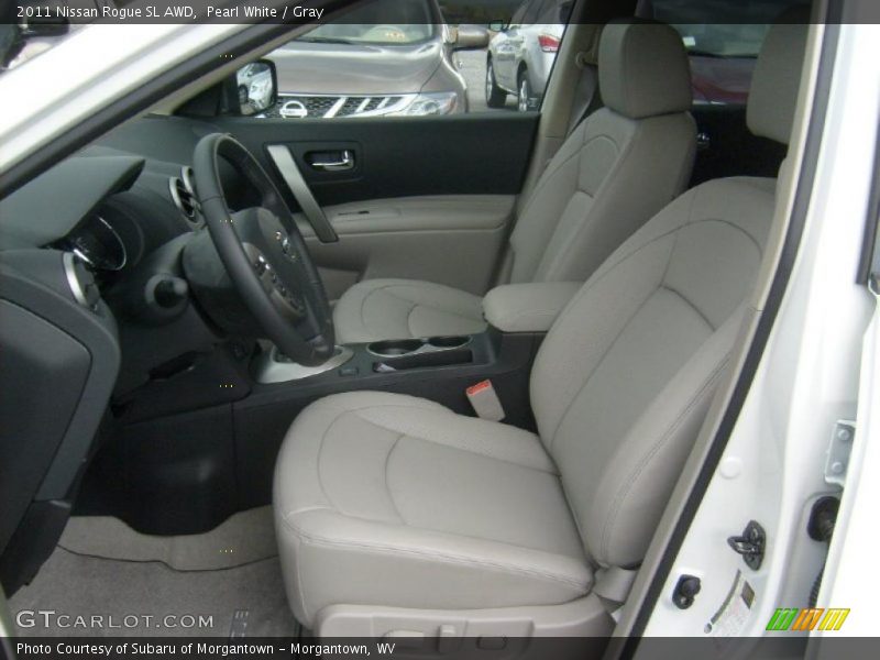 Pearl White / Gray 2011 Nissan Rogue SL AWD