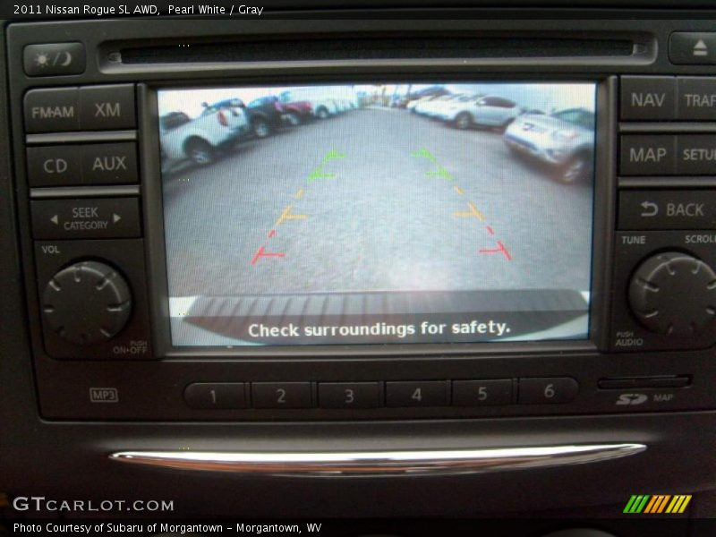 Pearl White / Gray 2011 Nissan Rogue SL AWD