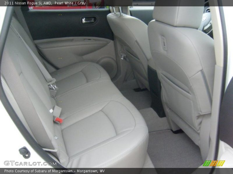 Pearl White / Gray 2011 Nissan Rogue SL AWD