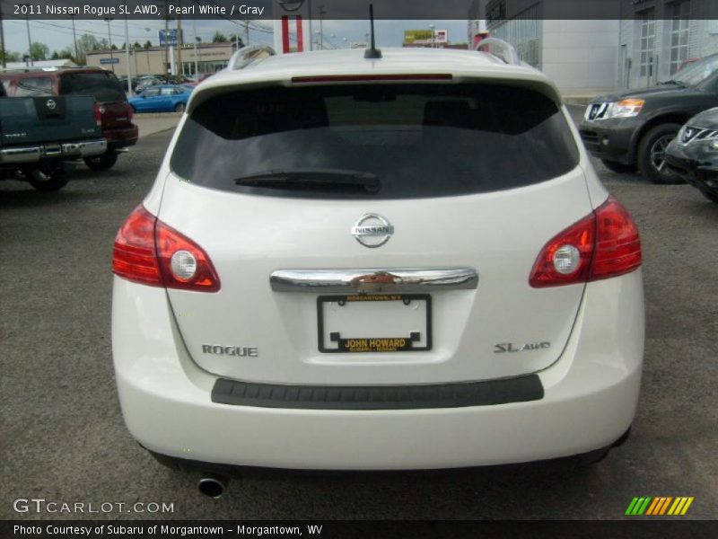 Pearl White / Gray 2011 Nissan Rogue SL AWD