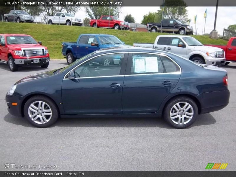 Blue Graphite Metallic / Art Grey 2009 Volkswagen Jetta TDI Sedan