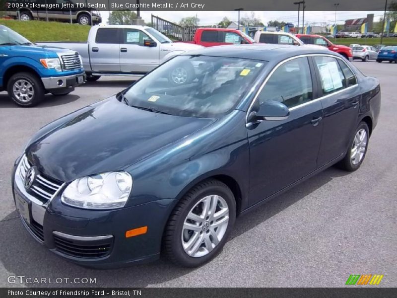 Blue Graphite Metallic / Art Grey 2009 Volkswagen Jetta TDI Sedan