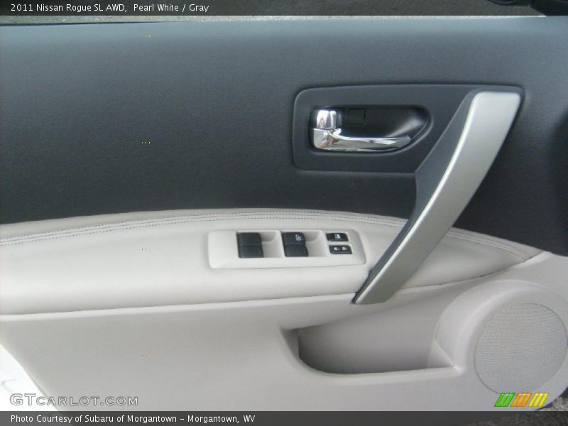 Pearl White / Gray 2011 Nissan Rogue SL AWD