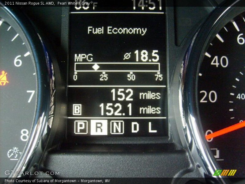 Pearl White / Gray 2011 Nissan Rogue SL AWD