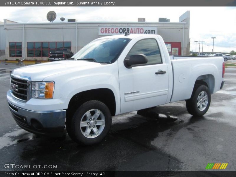 Summit White / Ebony 2011 GMC Sierra 1500 SLE Regular Cab