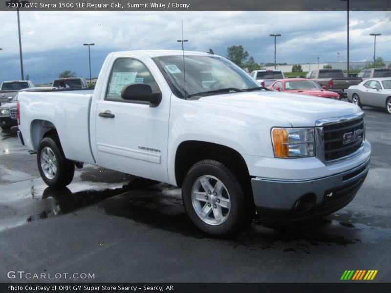 Summit White / Ebony 2011 GMC Sierra 1500 SLE Regular Cab
