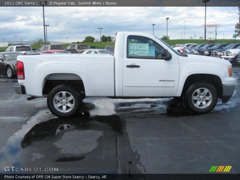 Summit White / Ebony 2011 GMC Sierra 1500 SLE Regular Cab